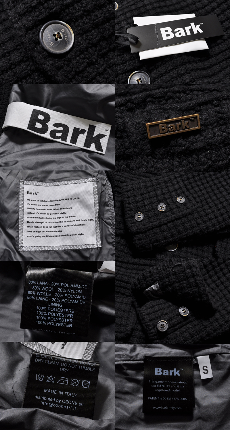 新品正規8.5万 Bark バーク 厚手ウール ワッフル編み 大人のお洒落な